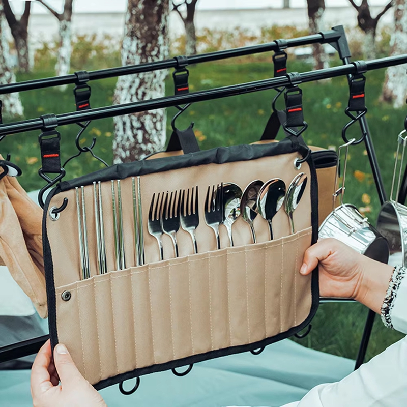 Camping Cooking Utensil Bag - Przenośna torba do przechowywania naczyń na