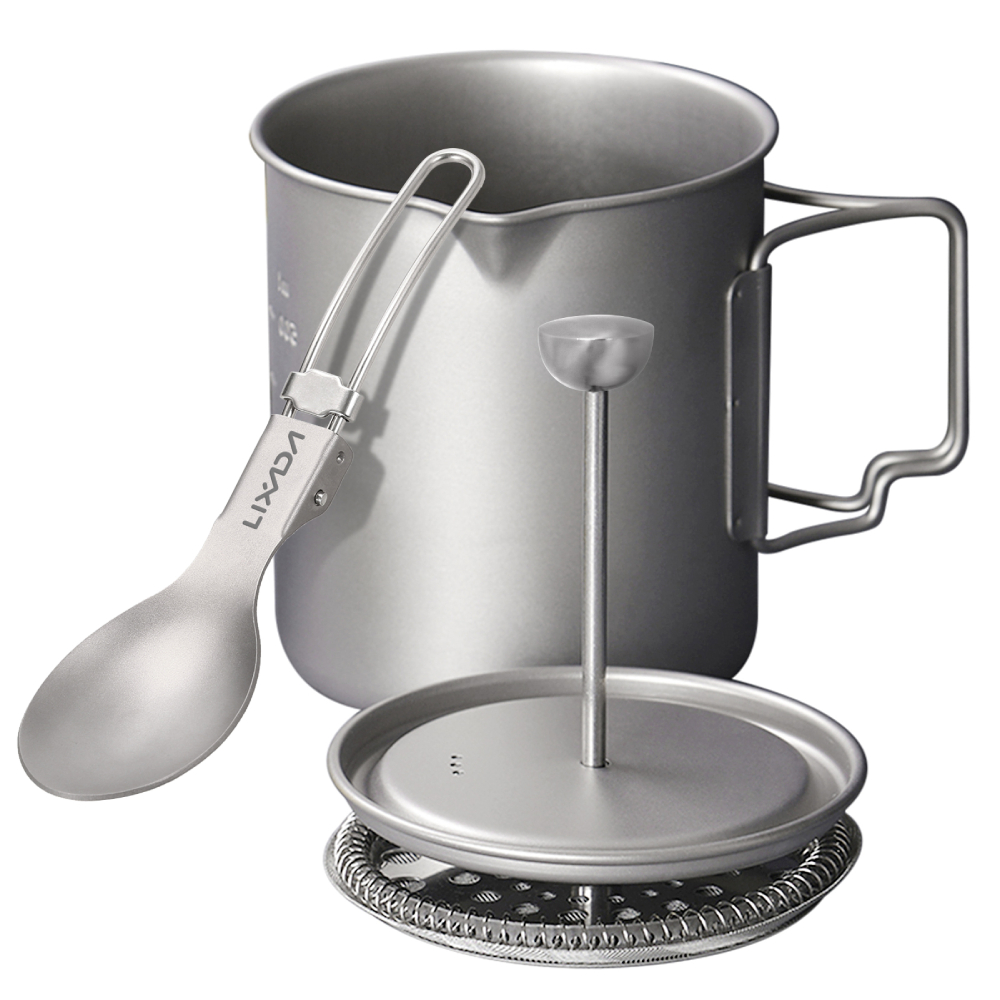 Camping Cooking Cup - Lixada 750ml tytanowy kubek do kawy