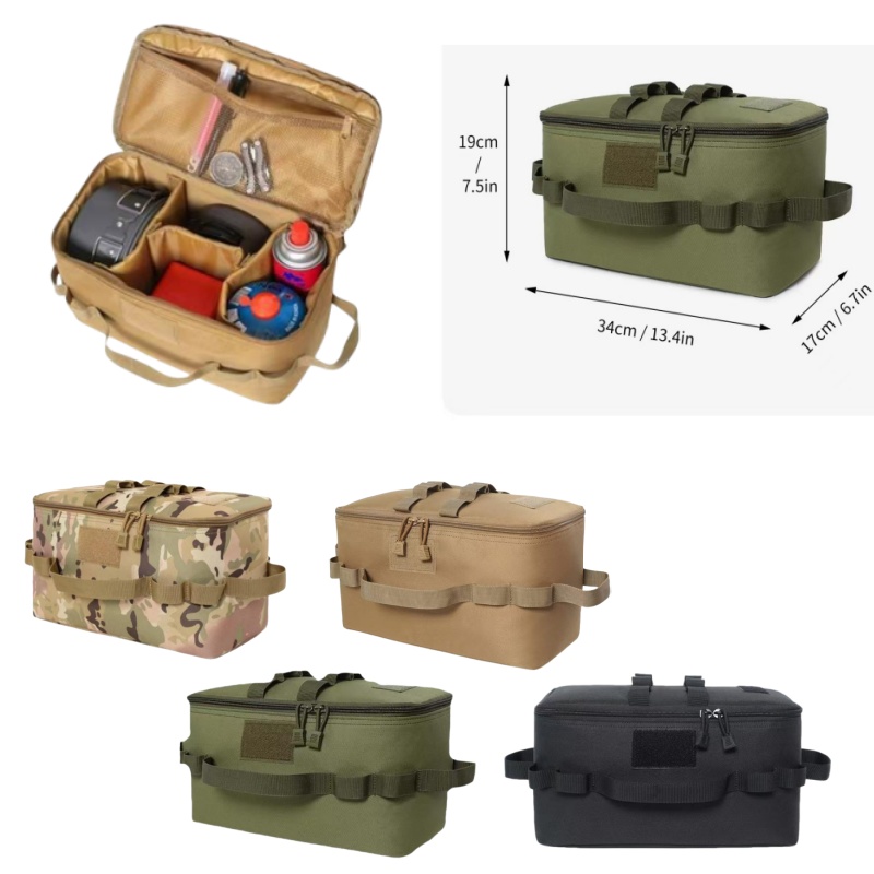 Camping Cooking Utensil Bag - Outdoor Pouch Camping Storage Bag Organizer