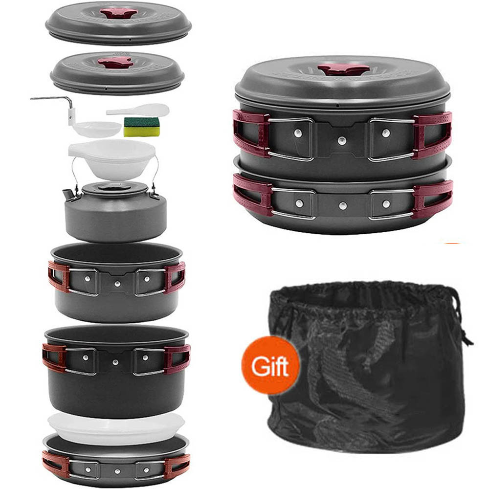 Camping Cooking Set With Bag - Gotowanie na świeżym powietrzu Zestaw piknikowy