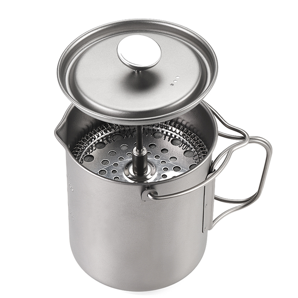 Camping Cooking Cup - Lixada 750ml tytanowy kubek do kawy