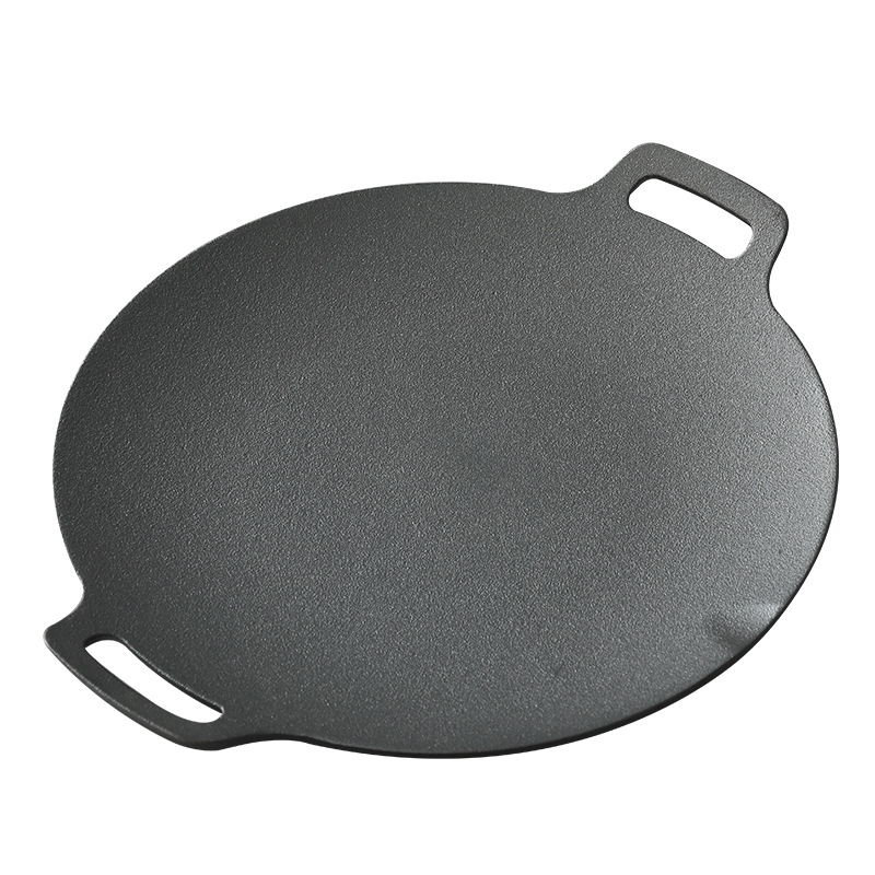 Camping Cooking Plate - Koreańska niepowlekana żeliwna płyta do grillowania,