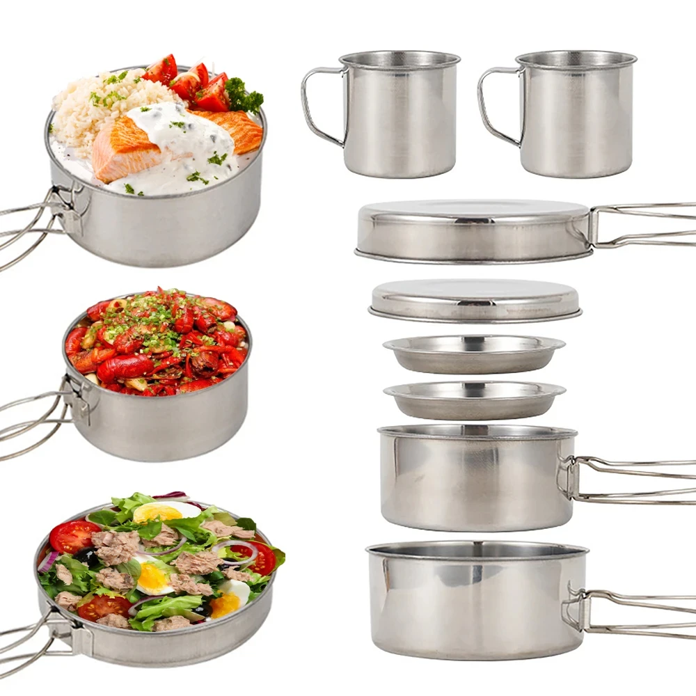 8-częściowy zestaw naczyń kemp – Camping Cooking Plate recenzja i cena