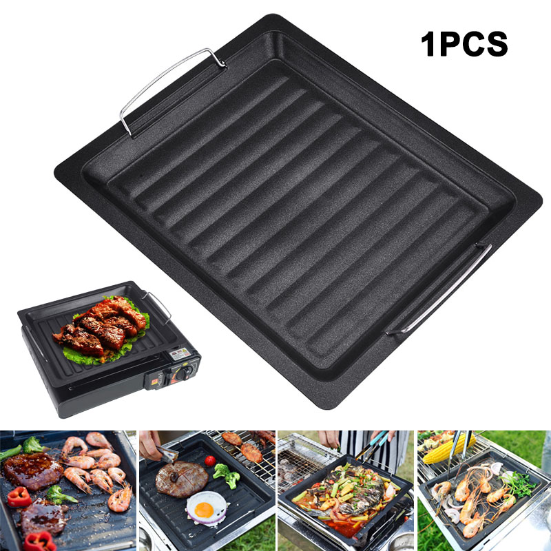 Gruba kwadratowa patelnia gril – Camping Cooking Plate recenzja i cena