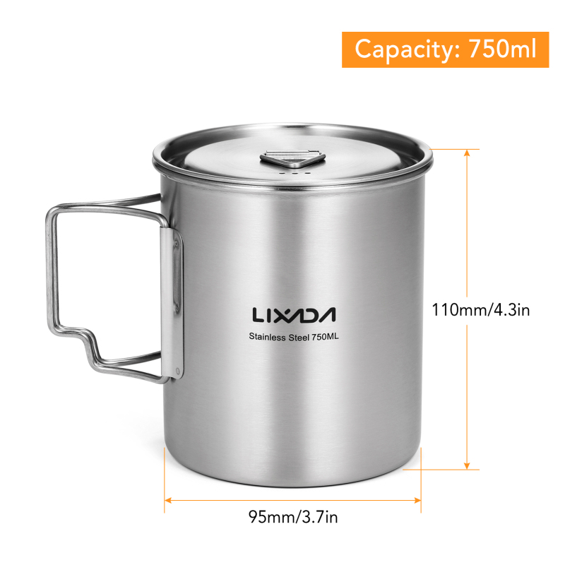 Lixada Kubek 750ml Outdoorowy  – Camping Cooking Cup recenzja i cena
