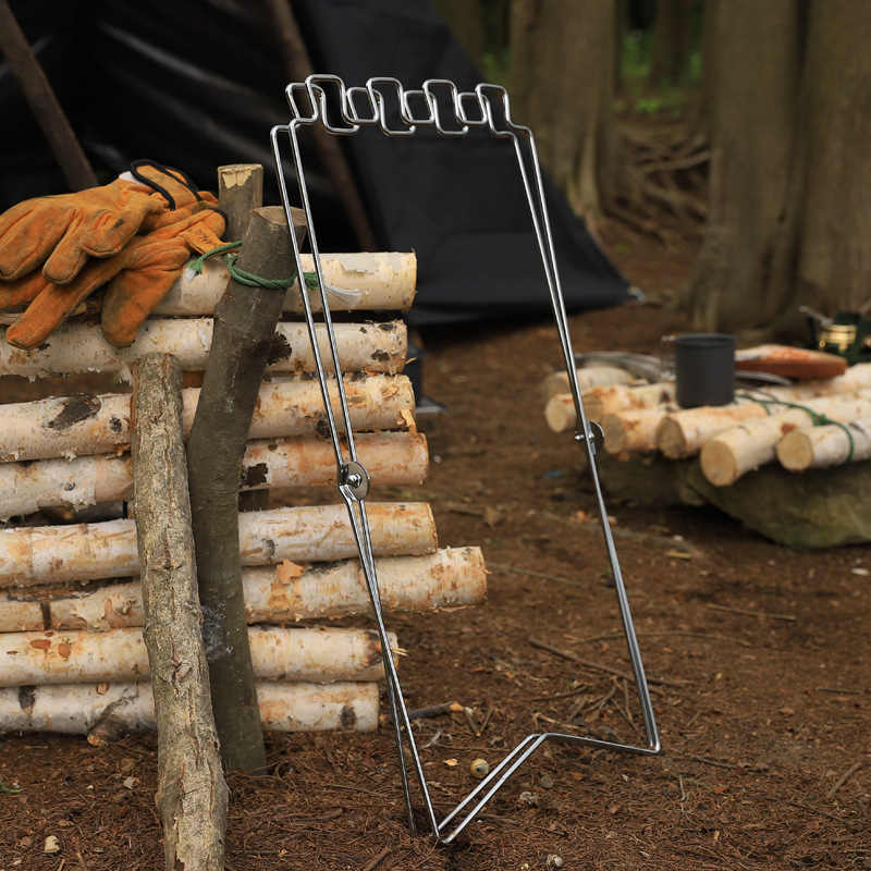 Przenośny składany uchwyt na w – Camping Cooking Rack recenzja i cena