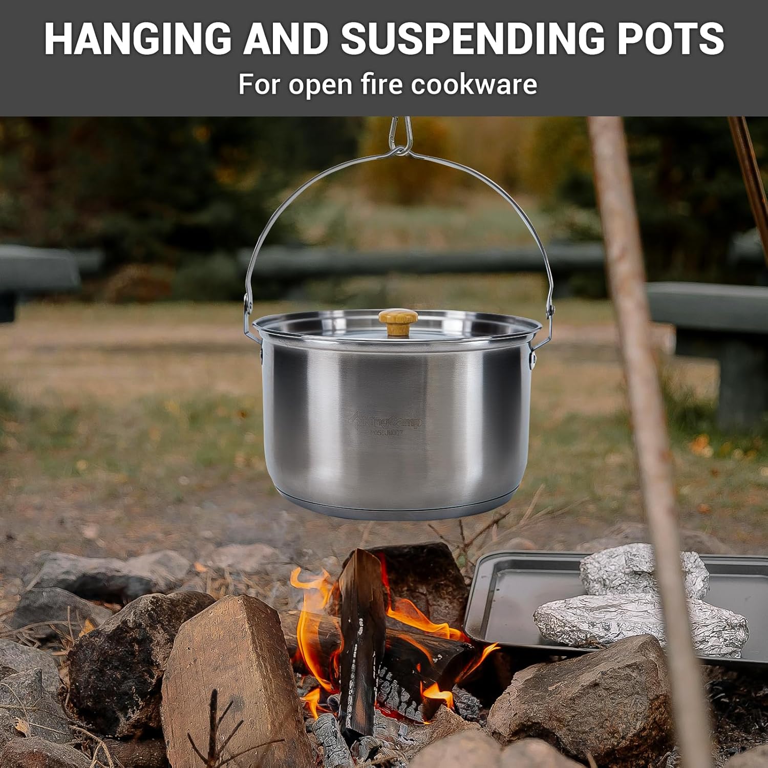 Zestaw naczyń kempingowych ze  – Camping Cooking Set With Bag recenzja i cena