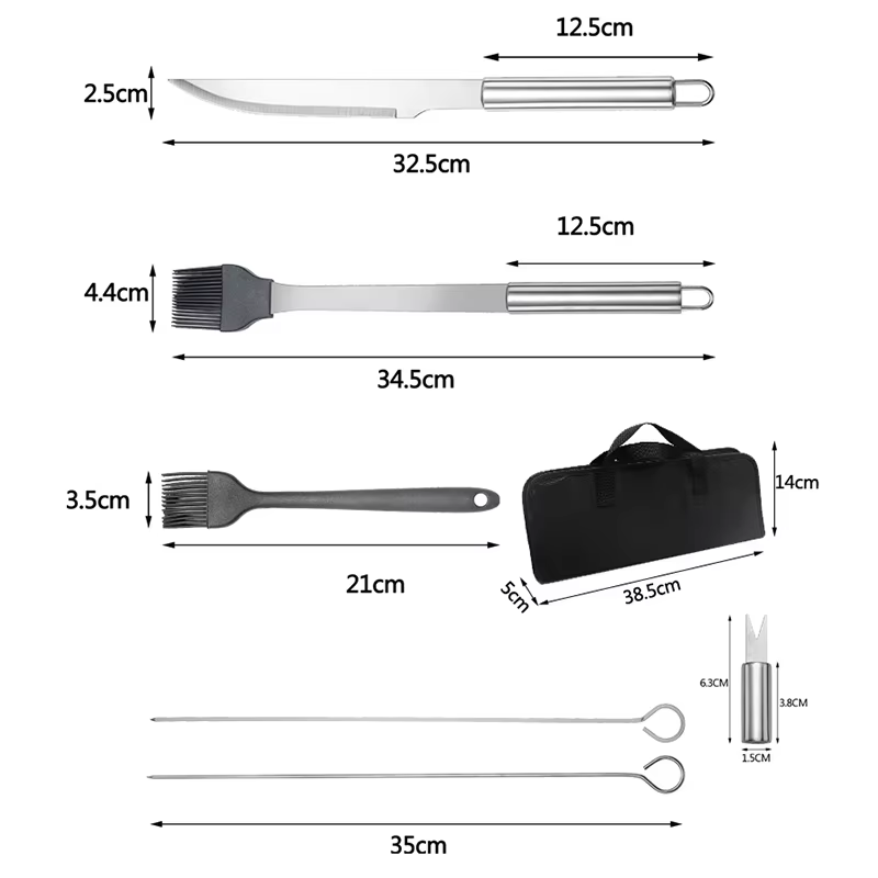 Zestaw przyborów do grilla ze  – Camping Cooking Utensil Bag recenzja i cena