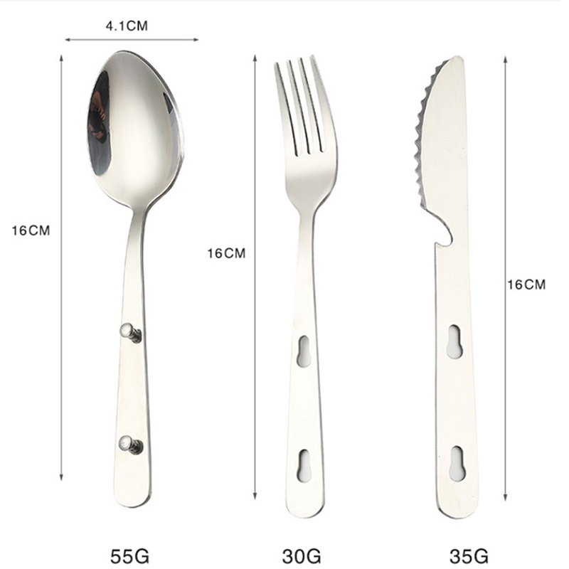 3 szt./zestaw Przenośne sztućc – Camping Cooking Bundle recenzja i cena